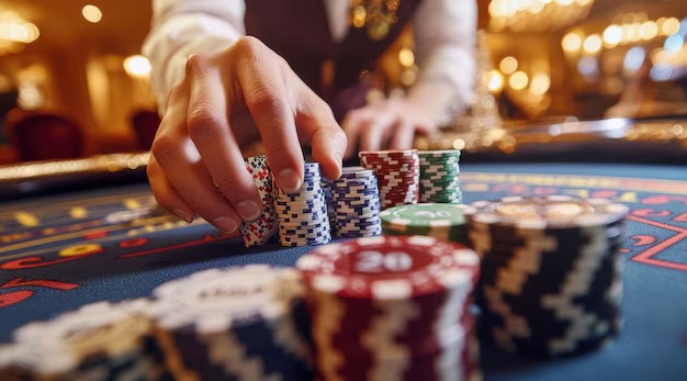Live dealer baccarat table with multi-camera view on elsa78 Hot Pot